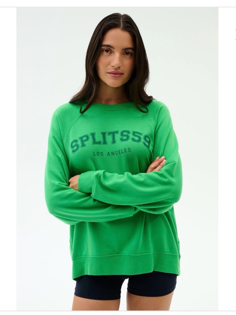Splits59 Andie Oversized Fleece Varsity Graphic Sweatshirt